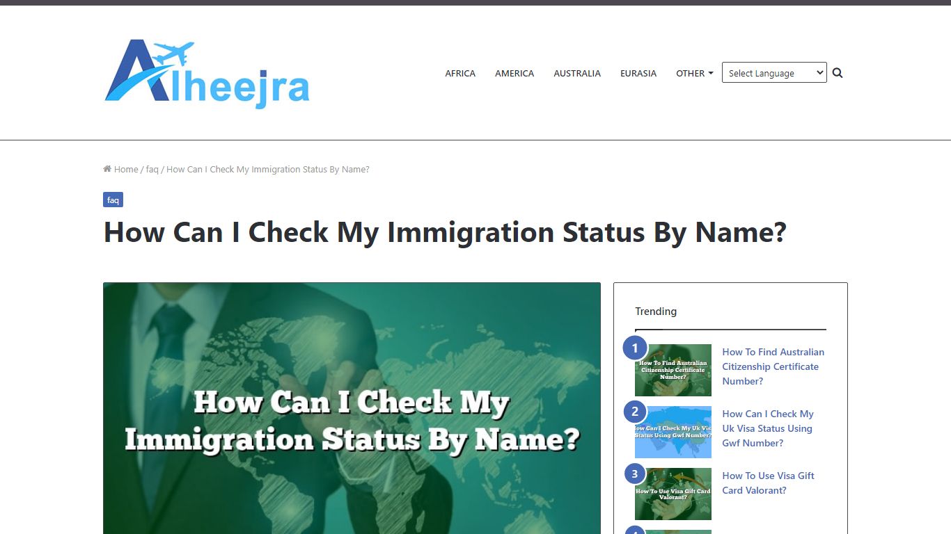 How Can I Check My Immigration Status By Name?